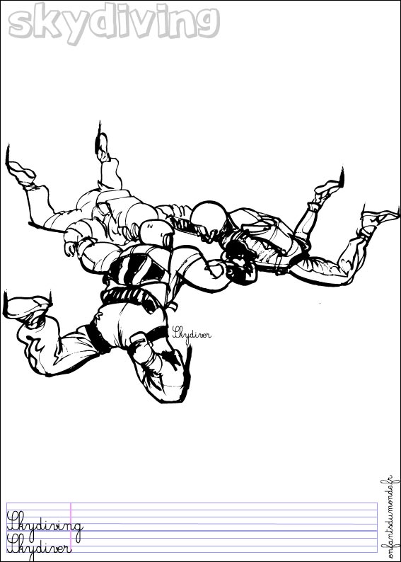 coloriage chute libre 1